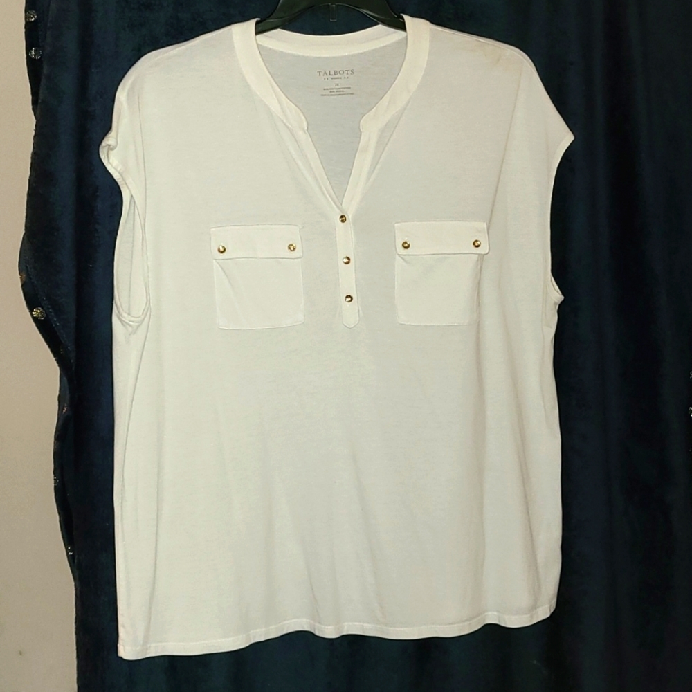 Talbots, 2X, white tee